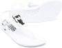 Karl Lagerfeld Kids glossy-finish patch-detail sandals White - Thumbnail 2
