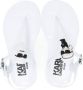 Karl Lagerfeld Kids glossy-finish patch-detail sandals White - Thumbnail 3
