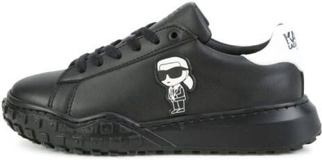 Karl Lagerfeld Kids Karl Ikonik lace-up leather sneakers Black