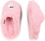 Karl Lagerfeld Kids logo-patch faux-fur slippers Pink - Thumbnail 5
