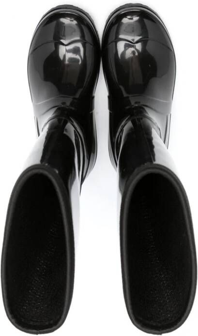 Karl Lagerfeld Kids logo-patch glossy rain boots Black