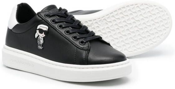 Karl Lagerfeld Kids logo-patch low-top sneakers Black