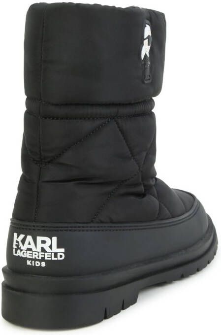 Karl Lagerfeld Kids logo-print ankle-length boots Black