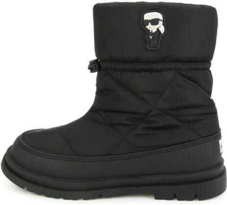 Karl Lagerfeld Kids logo-print ankle-length boots Black