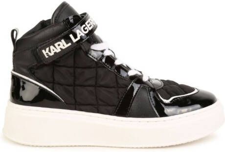 Karl Lagerfeld Kids logo-print hi-top sneakers Black