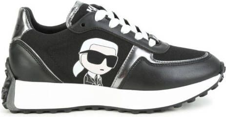 Karl Lagerfeld Kids logo-print low-top sneakers Black