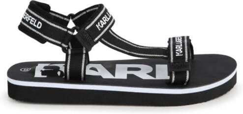 Karl Lagerfeld Kids logo-print open-toe sandals Black