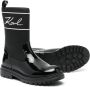 Karl Lagerfeld Kids logo-print round-toe boots Black - Thumbnail 2