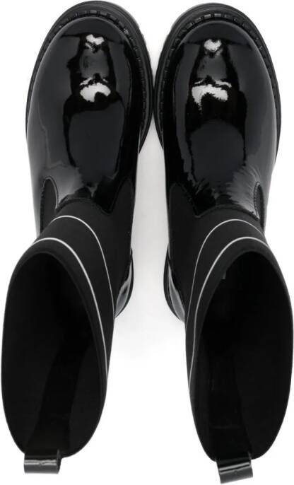 Karl Lagerfeld Kids logo-print round-toe boots Black