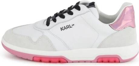 Karl Lagerfeld Kids panelled lace-up sneakers White