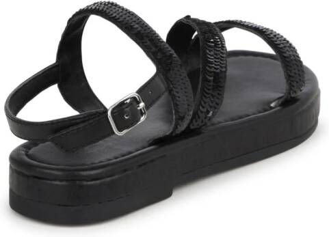 Karl Lagerfeld Kids sequin-embellished slingback sandals Black