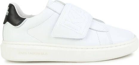 Karl Lagerfeld Kids touch-strap low-top sneakers White