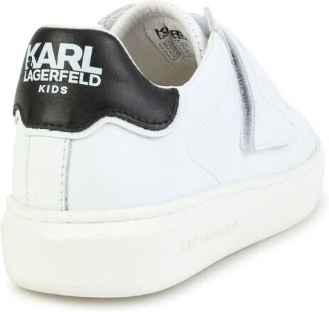 Karl Lagerfeld Kids touch-strap low-top sneakers White
