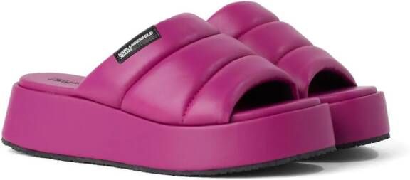 Karl Lagerfeld Puffa wedge slides Pink