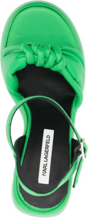Karl Lagerfeld 120mm knot-detail sandals Green