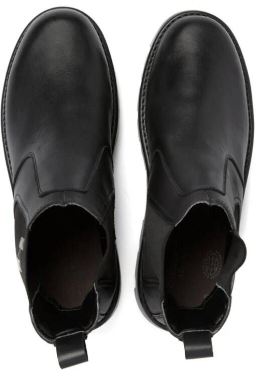 Karl Lagerfeld Kombat leather ankle boots Black