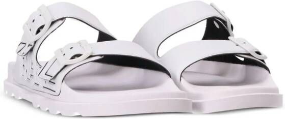 Karl Lagerfeld Kondo Tred 2-Strap Slides White