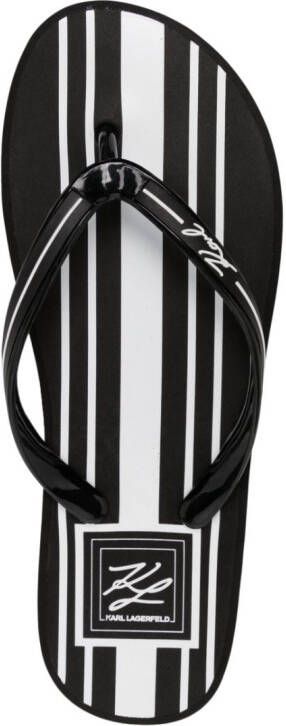 Karl Lagerfeld Kosta logo-print flip-flops Black