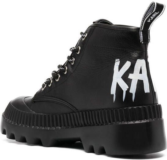Karl Lagerfeld lace-up ankle boots Black
