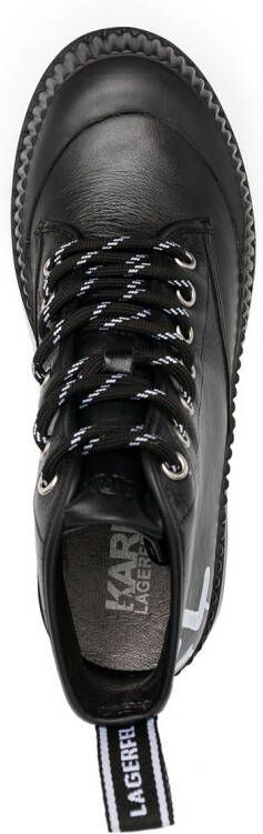 Karl Lagerfeld lace-up ankle boots Black