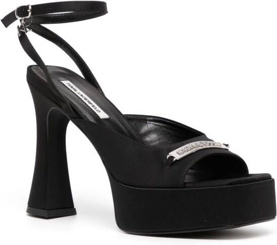 Karl Lagerfeld Lazula 120mm logo-engraved sandals Black
