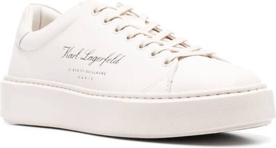 Karl Lagerfeld leather low-top sneakers White