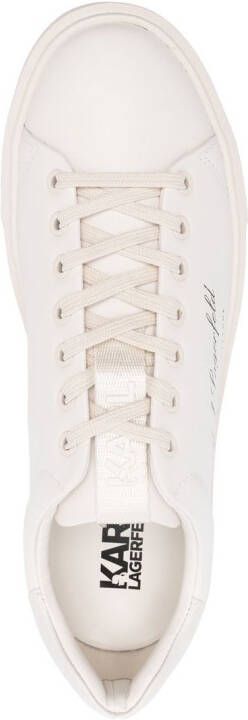 Karl Lagerfeld leather low-top sneakers White