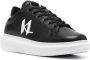 Karl Lagerfeld logo-appliqué leather sneakers Black - Thumbnail 2