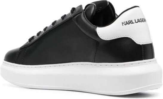 Karl Lagerfeld logo-appliqué leather sneakers Black