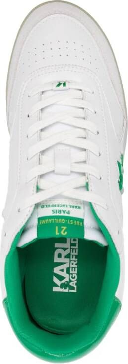 Karl Lagerfeld logo-appliqué perforated-detail sneakers White