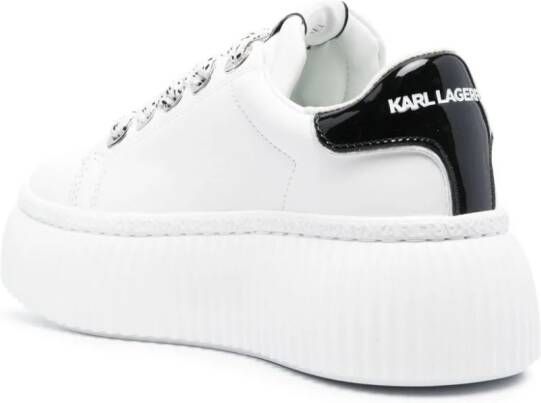 Karl Lagerfeld logo-charm flatform sneakers White