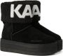 Karl Lagerfeld logo-embroidered leather boots Black - Thumbnail 2