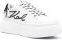 Karl Lagerfeld logo-embroidered low-top platform sneakers White - Thumbnail 2