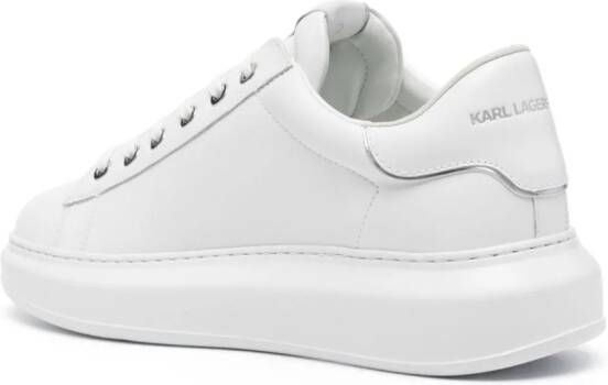 Karl Lagerfeld logo-patch leather sneakers White