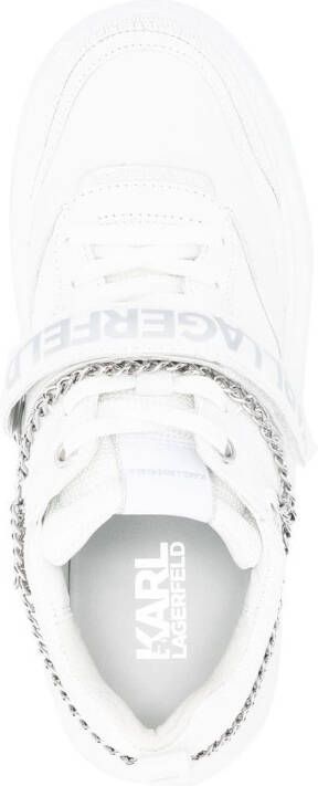 Karl Lagerfeld logo-print chain-link detailed sneakers White