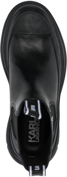 Karl Lagerfeld logo-print chelsea boots Black