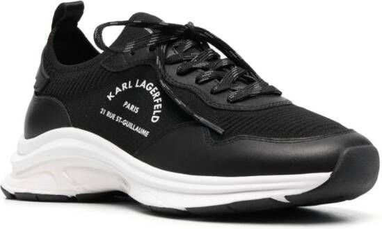 Karl Lagerfeld logo-print panelled sneakers Black