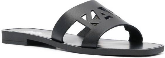 Karl Lagerfeld logo-tape sandals Black