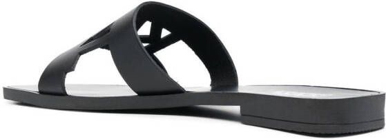 Karl Lagerfeld logo-tape sandals Black