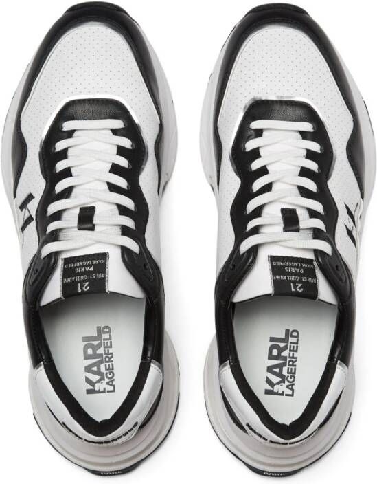 Karl Lagerfeld Lux Finesse two-tone leather sneakers White