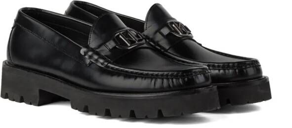 Karl Lagerfeld Mokassino leather loafers Black