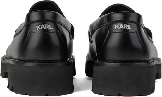 Karl Lagerfeld Mokassino leather loafers Black