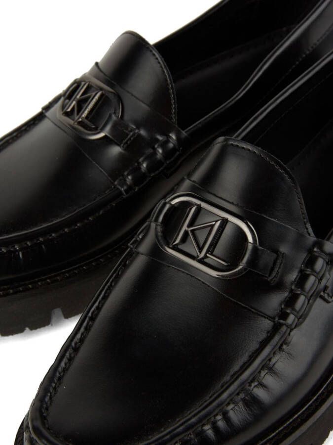 Karl Lagerfeld Mokassino leather loafers Black