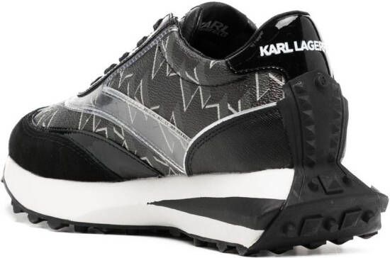 Karl Lagerfeld monogram-pattern low-top sneakers Black