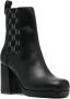 Karl Lagerfeld monogram-trim 100mm chelsea boots Black - Thumbnail 2