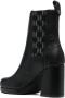 Karl Lagerfeld monogram-trim 100mm chelsea boots Black - Thumbnail 3