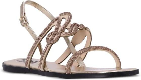 Karl Lagerfeld Olympia crystal-embellished sandals Gold