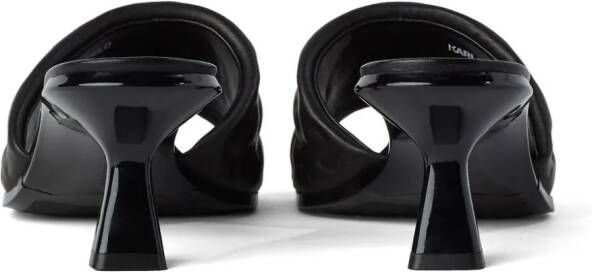 Karl Lagerfeld Monogram 50mm leather sandals Black