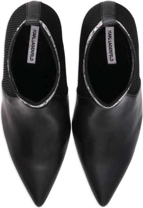 Karl Lagerfeld Pandara 95mm logo-intarsia boots Black