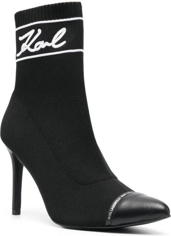 Karl Lagerfeld Pandara Signia sock boots Black